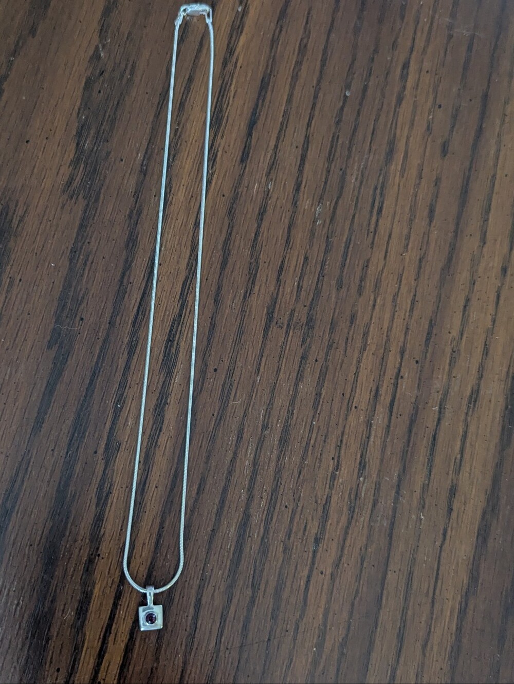 Purple Stone Sterling Necklace